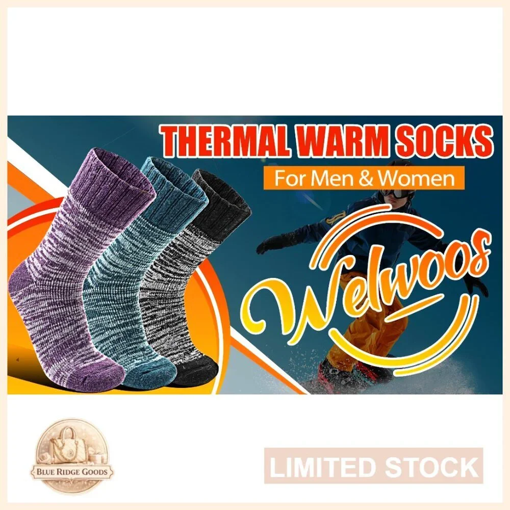 Thermal Winter Ski Socks Thick Insulated Warm for Men Women Cold Weather